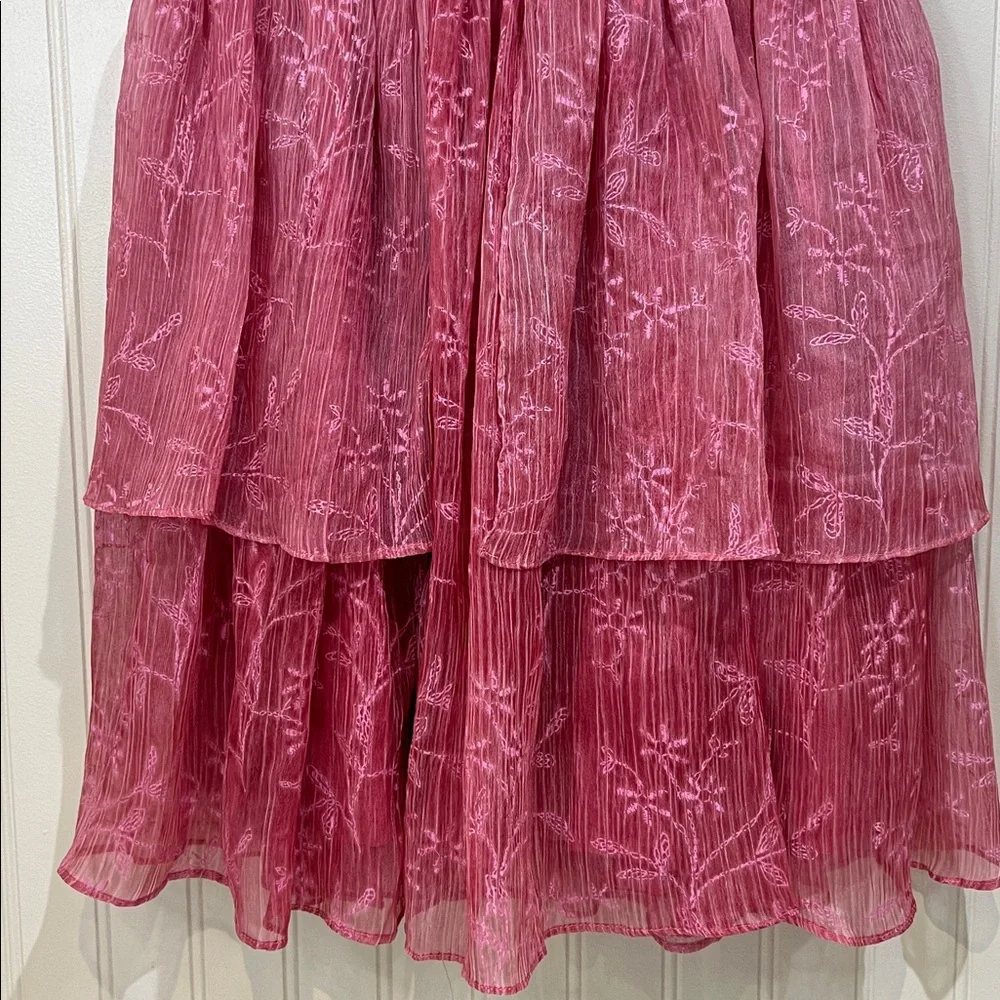 NWOT Chasing Fireflies Coral Crinkle chiffon Dress